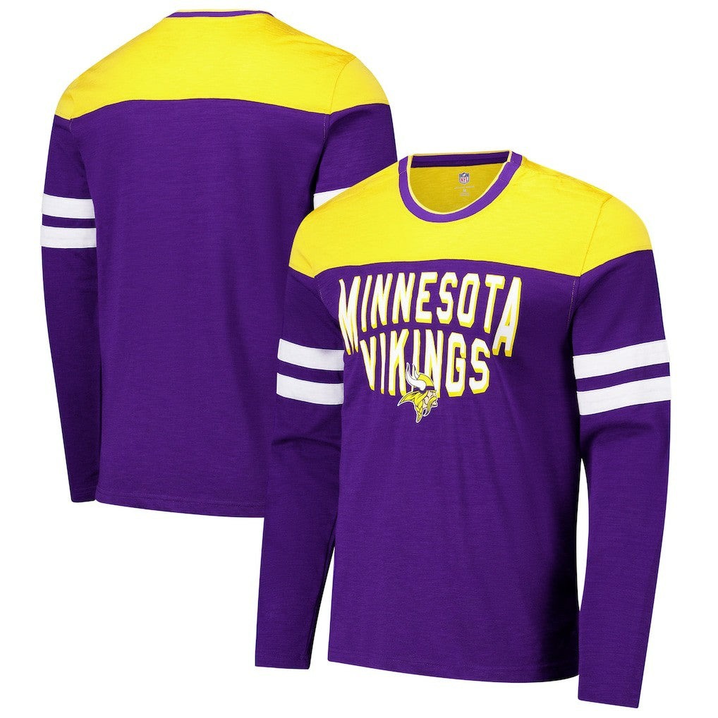 Minnesota Vikings G-III Sports by Carl Banks Adaptive Hail Mary Long Sleeve T-Shirt Purple/Gold | NFL