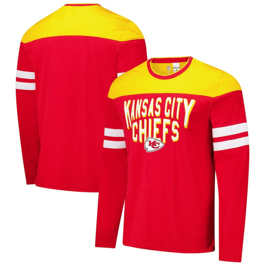 Kansas City Chiefs G-III Sports by Carl Banks Adaptive Hail Mary Long Sleeve T-Shirt Red/Gold | NFL