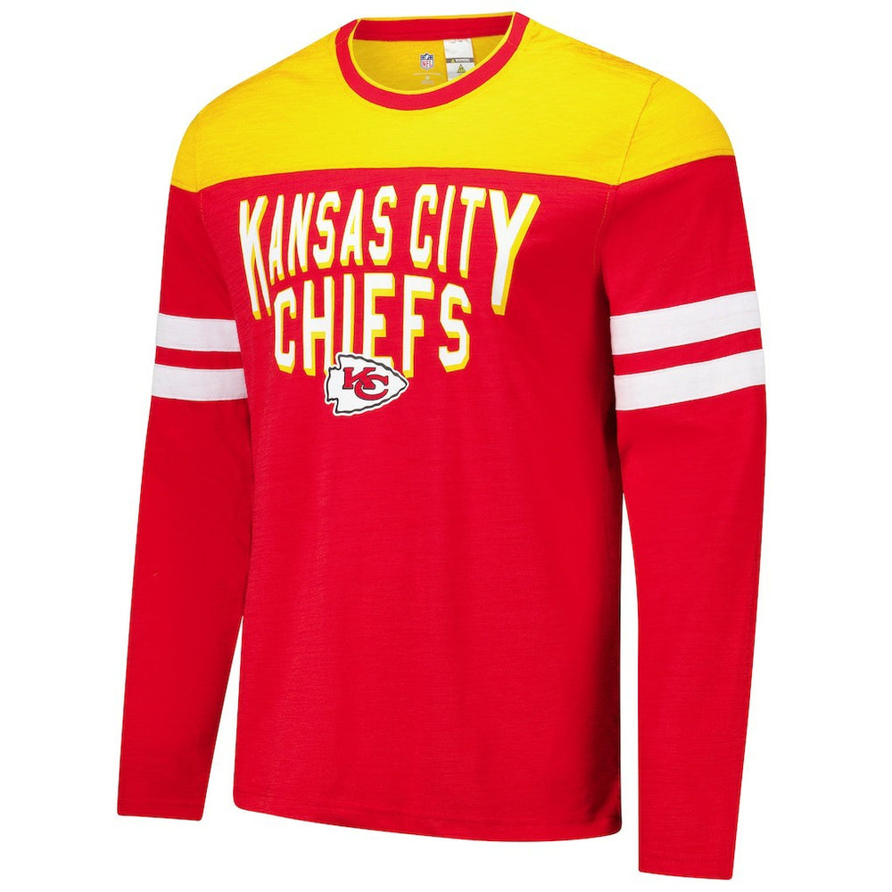 Kansas City Chiefs G-III Sports by Carl Banks Adaptive Hail Mary Long Sleeve T-Shirt Red/Gold | NFL