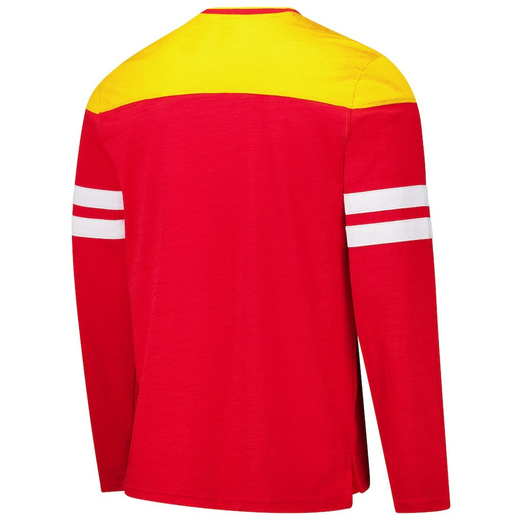 Kansas City Chiefs G-III Sports by Carl Banks Adaptive Hail Mary Long Sleeve T-Shirt Red/Gold | NFL