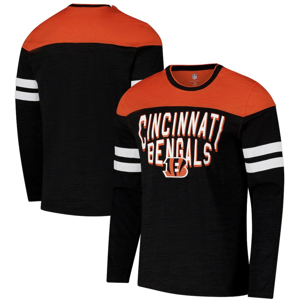 Cincinnati Bengals G-III Sports by Carl Banks Adaptive Hail Mary Long Sleeve T-Shirt Black/Orange | NFL