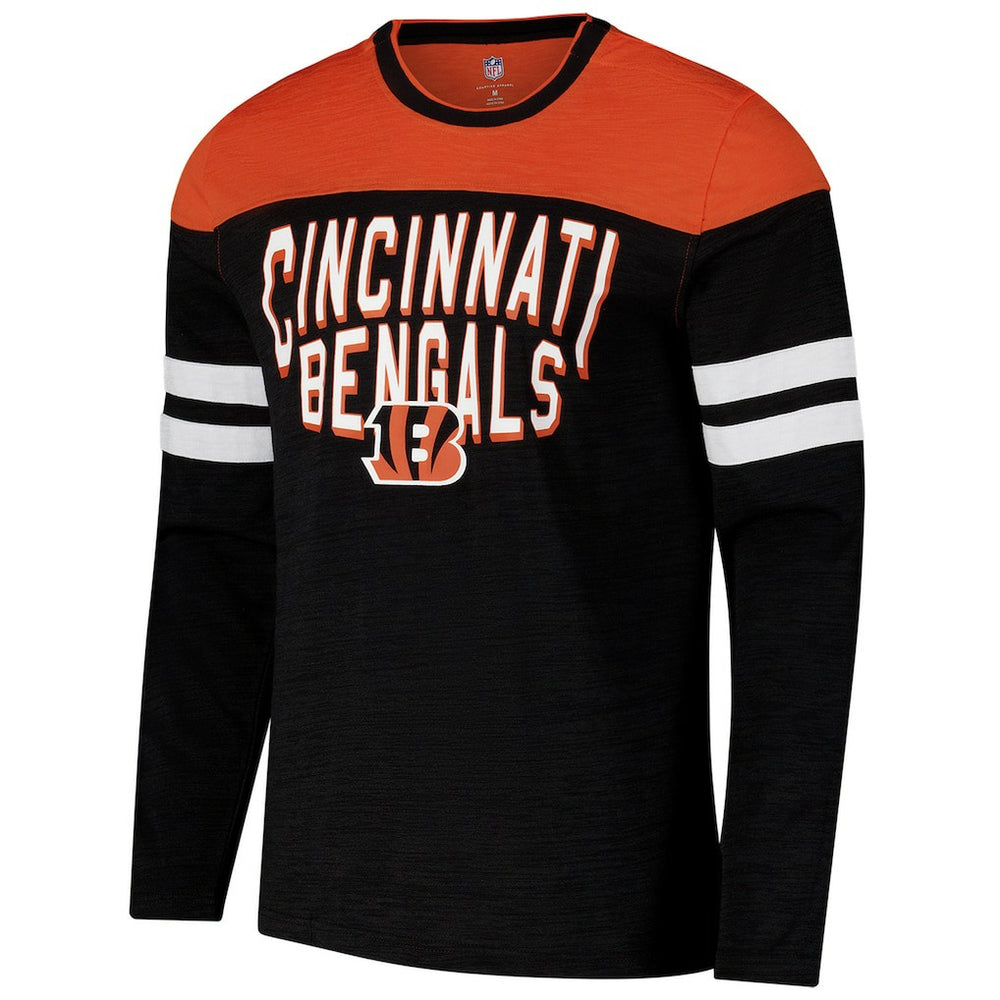 Cincinnati Bengals G-III Sports by Carl Banks Adaptive Hail Mary Long Sleeve T-Shirt Black/Orange | NFL