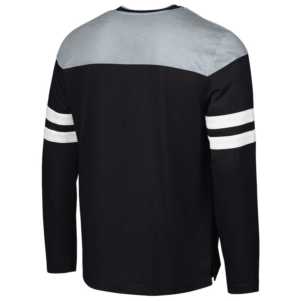 Las Vegas Raiders G-III Sports by Carl Banks Adaptive Hail Mary Long Sleeve T-Shirt Black/Silver | NFL