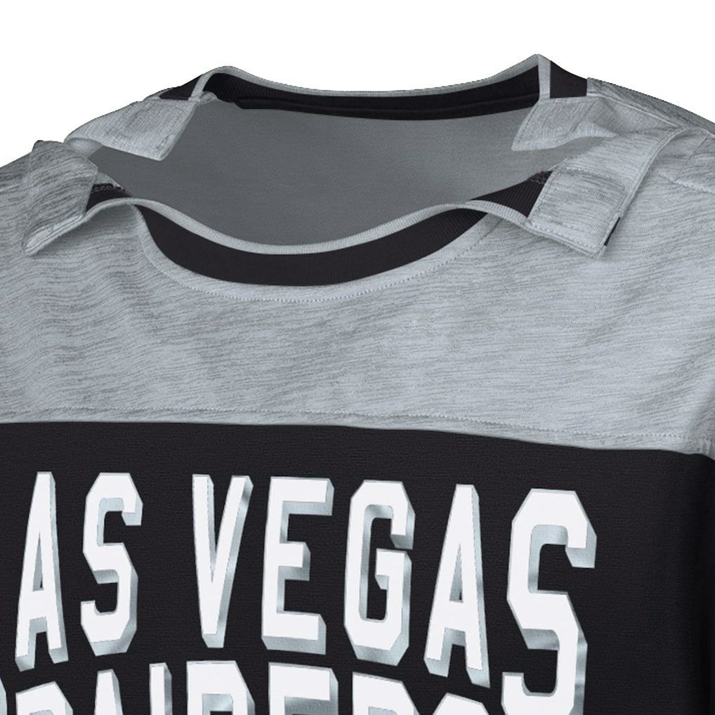 Las Vegas Raiders G-III Sports by Carl Banks Adaptive Hail Mary Long Sleeve T-Shirt Black/Silver | NFL