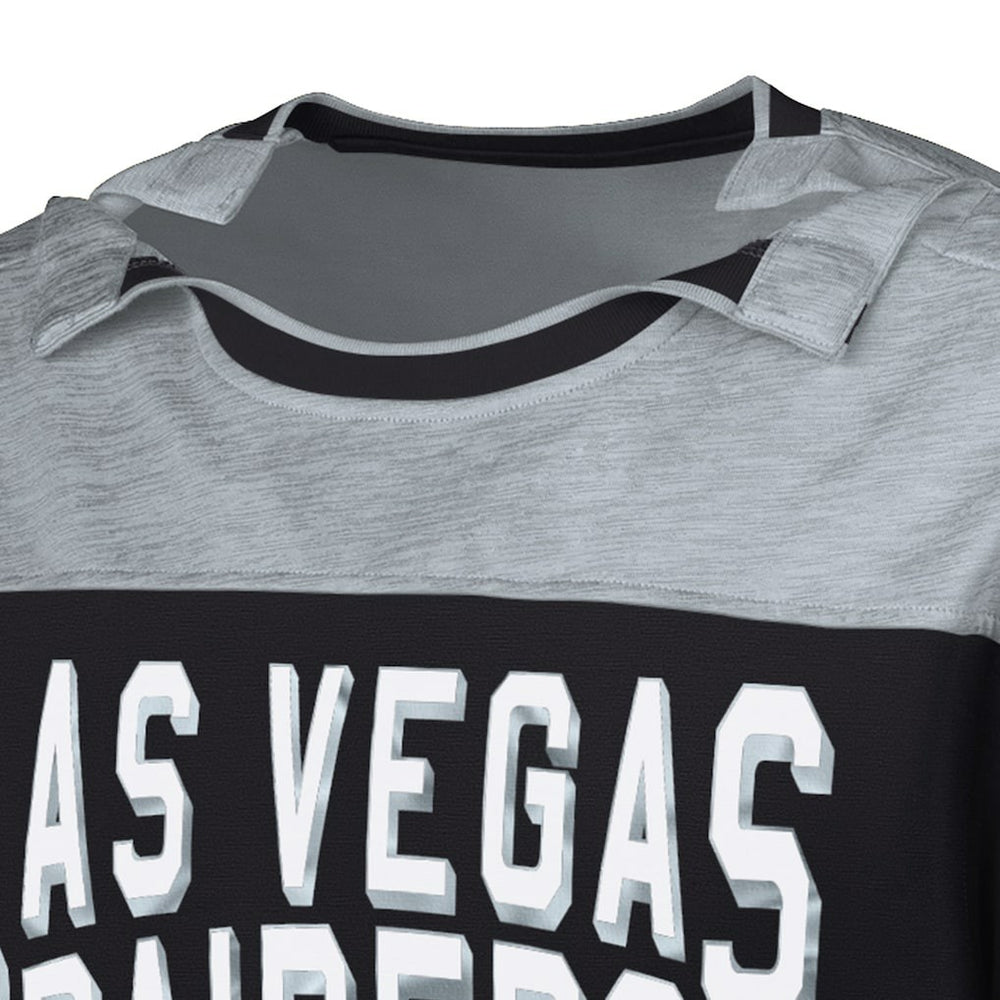 Las Vegas Raiders G-III Sports by Carl Banks Adaptive Hail Mary Long Sleeve T-Shirt Black/Silver | NFL