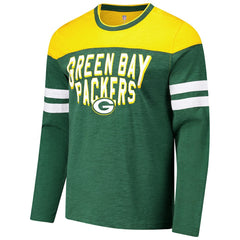 Green Bay Packers G-III Sports by Carl Banks Adaptive Hail Mary Long Sleeve T-Shirt Green/Gold | NFL