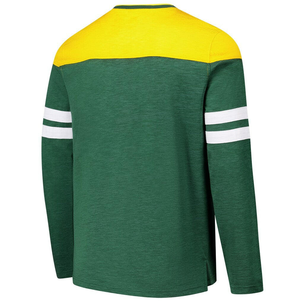 Green Bay Packers G-III Sports by Carl Banks Adaptive Hail Mary Long Sleeve T-Shirt Green/Gold | NFL