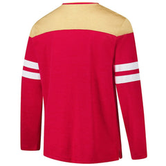 San Francisco 49ers G-III Sports by Carl Banks Adaptive Hail Mary Long Sleeve T-Shirt Scarlet/Gold | NFL