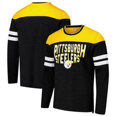 Pittsburgh Steelers G-III Sports by Carl Banks Adaptive Hail Mary Long Sleeve T-Shirt Black/Gold | NFL