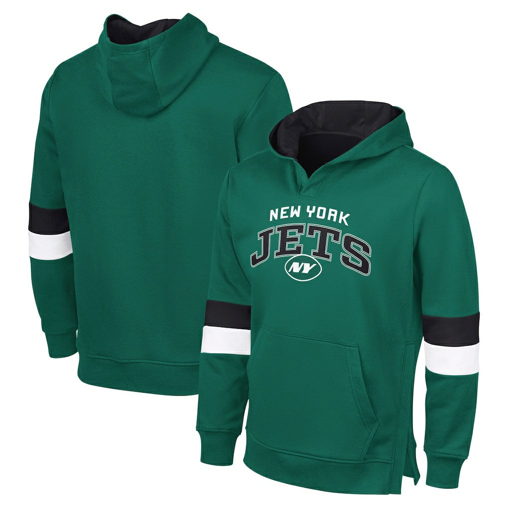 New York Jets G-III Sports by Carl BanksMen's Adaptive Faceoff Pullover Hoodie Green/Gray | NFL