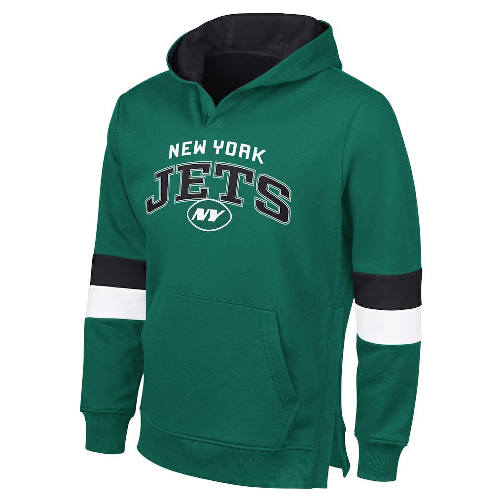 New York Jets G-III Sports by Carl BanksMen's Adaptive Faceoff Pullover Hoodie Green/Gray | NFL