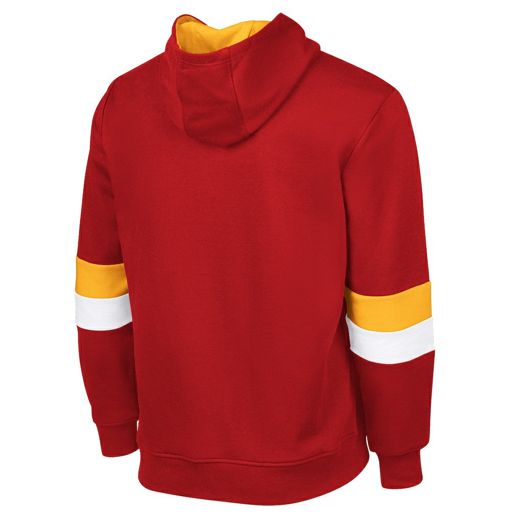 Kansas City Chiefs G-III Sports by Carl Banks Adaptive Faceoff Pullover Hoodie Red/Gold | NFL