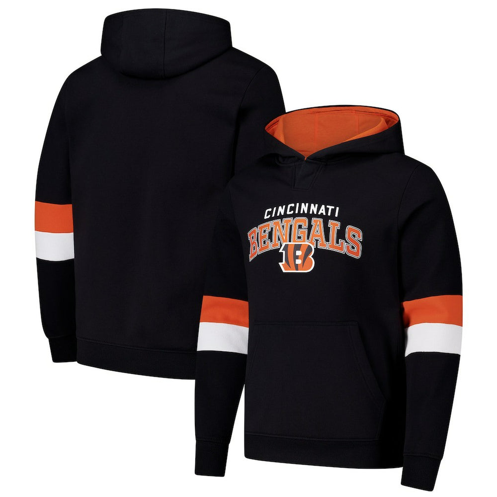 Cincinnati Bengals G-III Sports by Carl Banks Adaptive Faceoff Pullover Hoodie Black/Orange | NFL