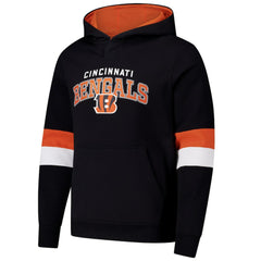 Cincinnati Bengals G-III Sports by Carl Banks Adaptive Faceoff Pullover Hoodie Black/Orange | NFL