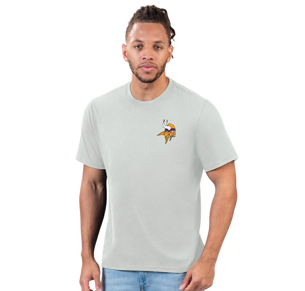 Minnesota Vikings Margaritaville Flip Flop T-Shirt Gray | NFL