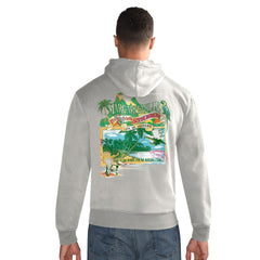 Jacksonville Jaguars Margaritaville Time Flies Garment Dyed Pullover Hoodie Gray | NFL