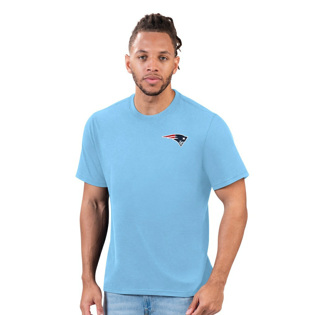 New England Patriots Margaritaville Time Flies T-Shirt Light Blue | NFL