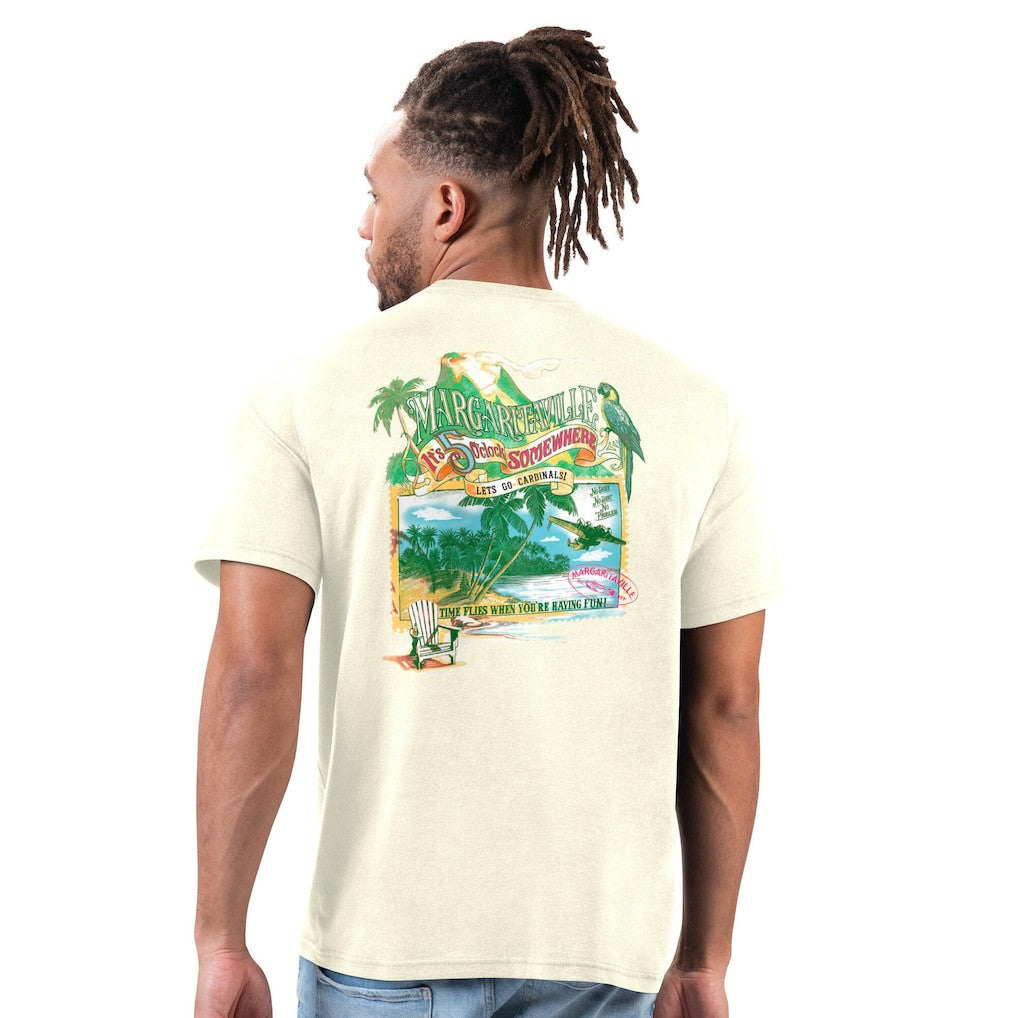 Arizona Cardinals Margaritaville Time Flies T-Shirt Cream | NFL