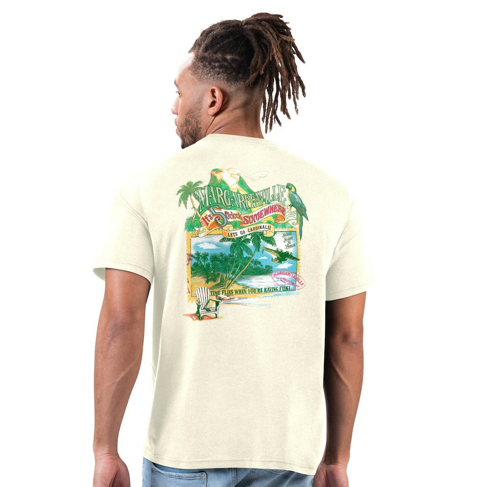 Arizona Cardinals Margaritaville Time Flies T-Shirt Cream | NFL