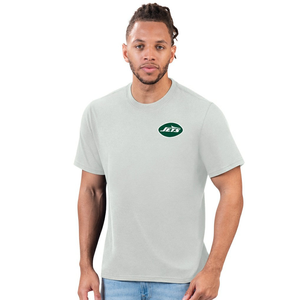 New York Jets Margaritaville Time Flies T-Shirt Gray | NFL