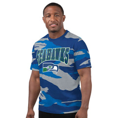 Seattle Seahawks Starter Thursday Night Gridiron Classics Vintage Logo T-Shirt Royal/Gray | NFL