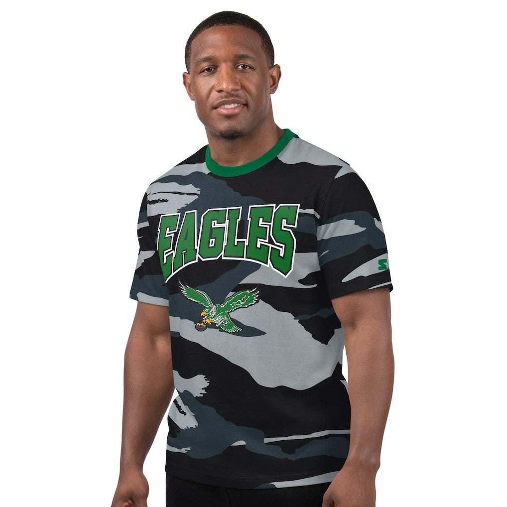 Philadelphia Eagles Starter Thursday Night Gridiron Classics Vintage Logo T-Shirt Camo/Gray | NFL