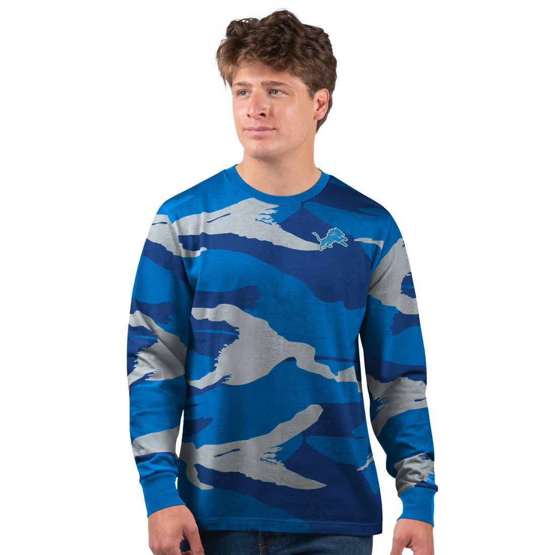 Detroit Lions Starter Thursday Night Gridiron Long Sleeve T-Shirt- Gray | NFL