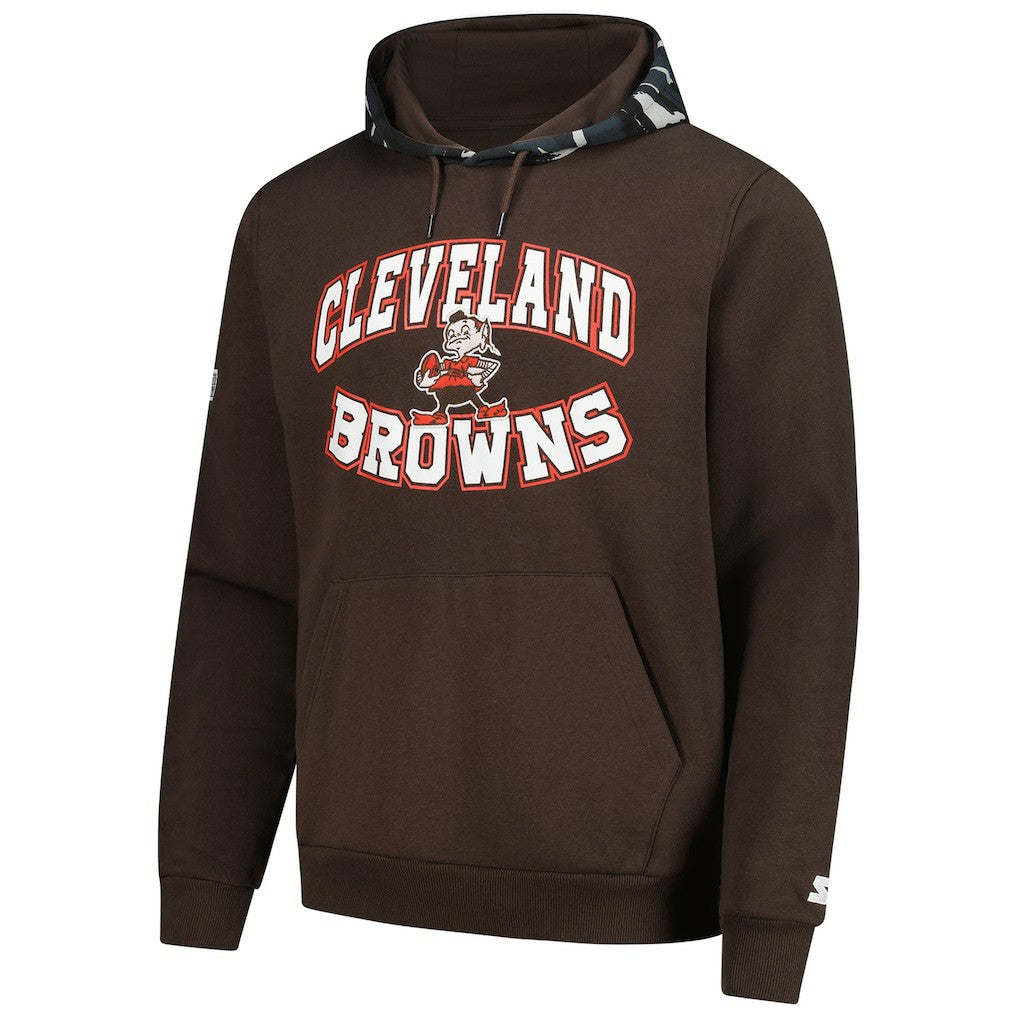 Cleveland Browns Starter Thursday Night Gridiron Vintage Logo Pullover Hoodie Brown | NFL