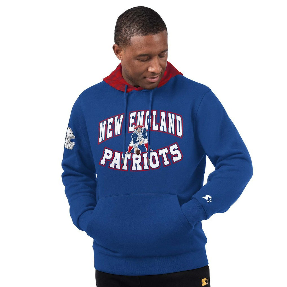 New England Patriots Starter Thursday Night Gridiron Vintage Logo Pullover Hoodie Royal | NFL