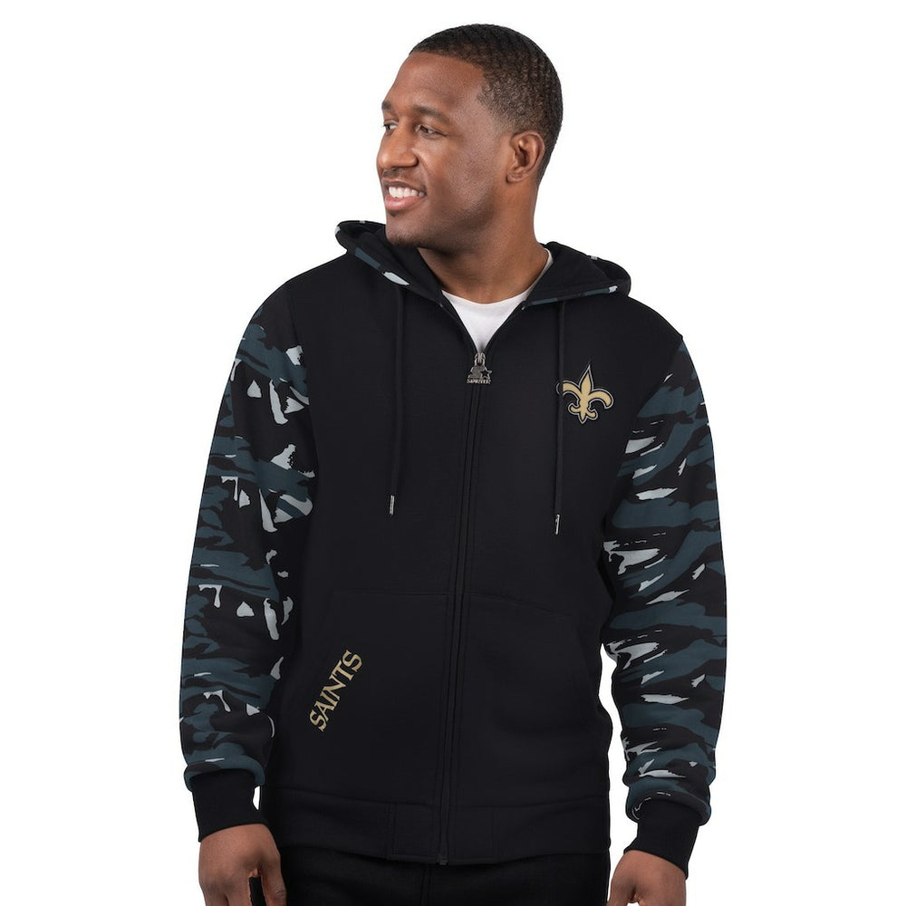 New Orleans Saints Starter Thursday Night Gridiron Full-Zip Hoodie Black | NFL