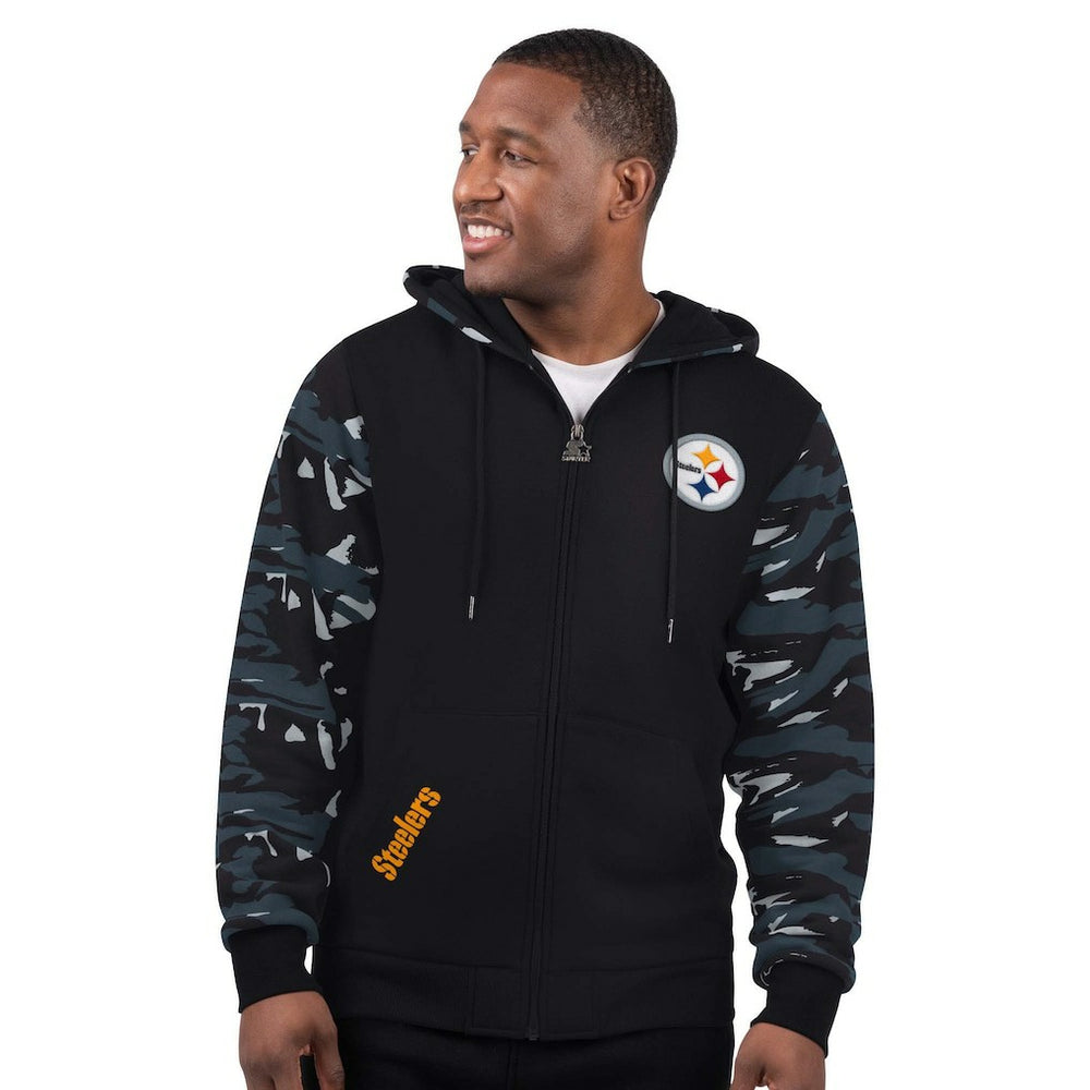 Pittsburgh Steelers Starter Thursday Night Gridiron Full-Zip Hoodie Black | NFL