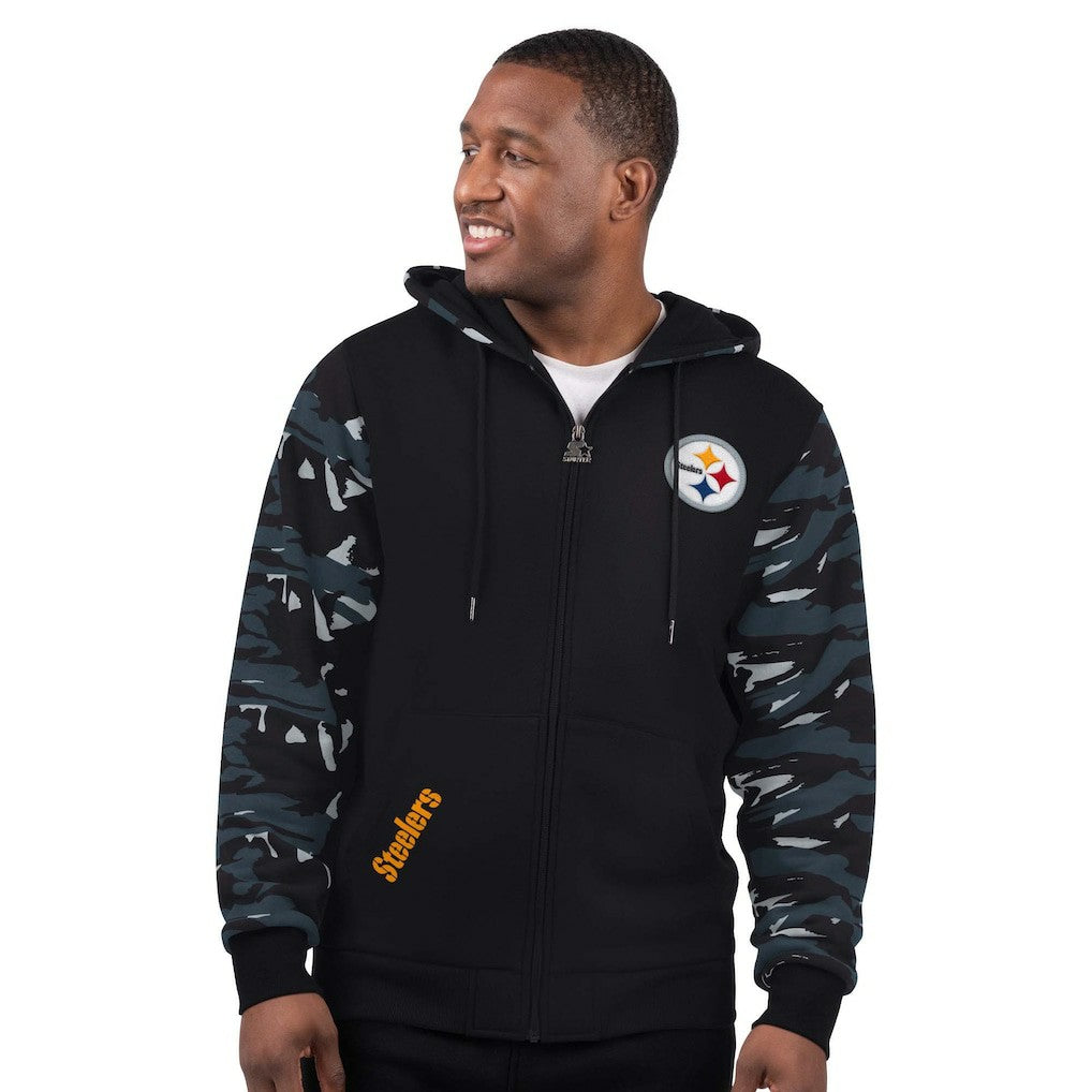 Pittsburgh Steelers Starter Thursday Night Gridiron Full-Zip Hoodie Black | NFL