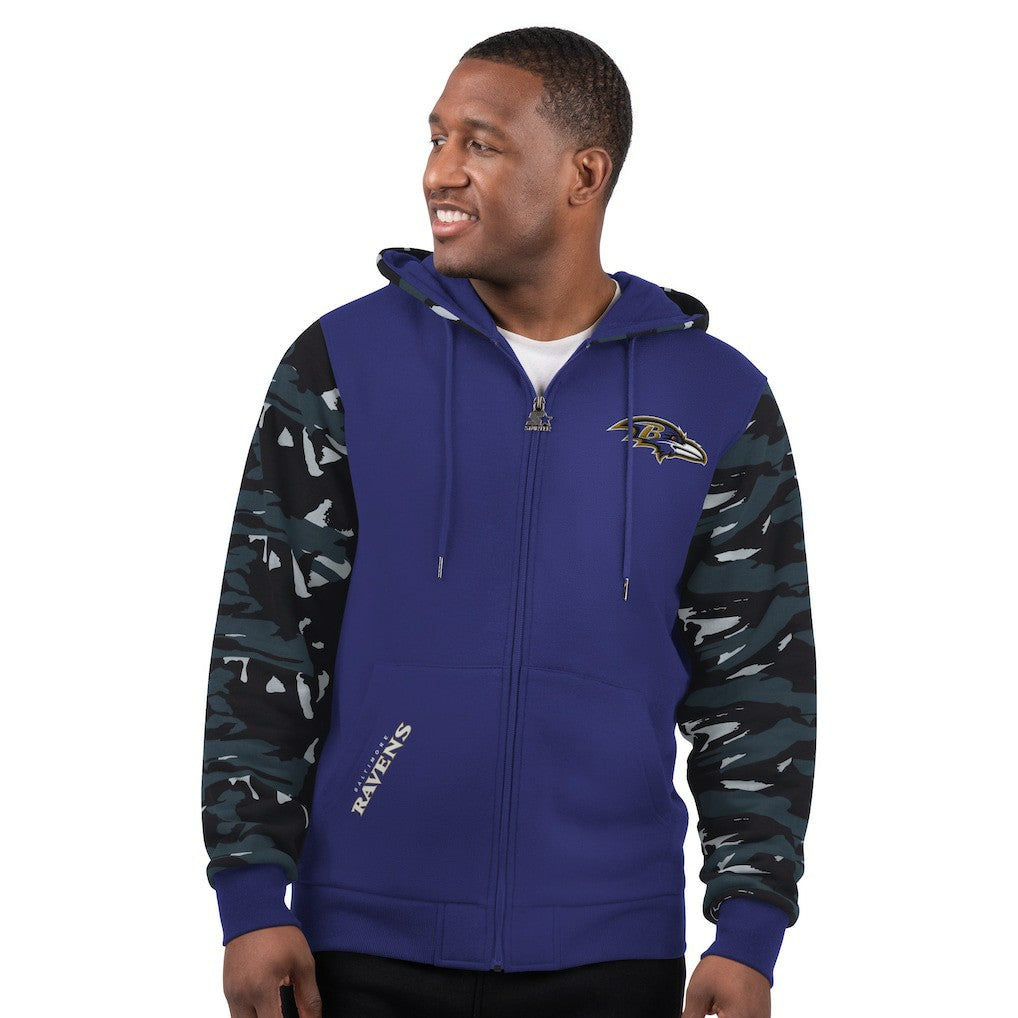 Baltimore Ravens Starter Thursday Night Gridiron Full-Zip Hoodie Purple | NFL