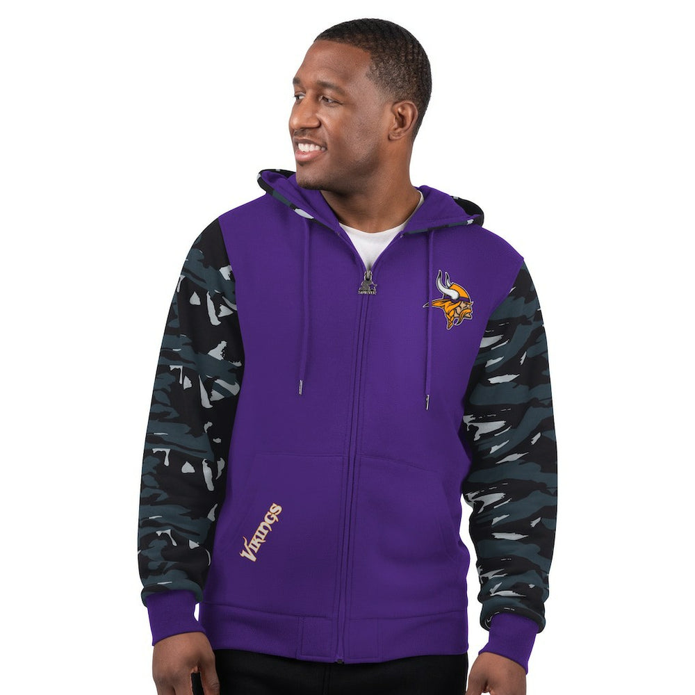 Minnesota Vikings Starter Thursday Night Gridiron Full-Zip Hoodie Purple | NFL
