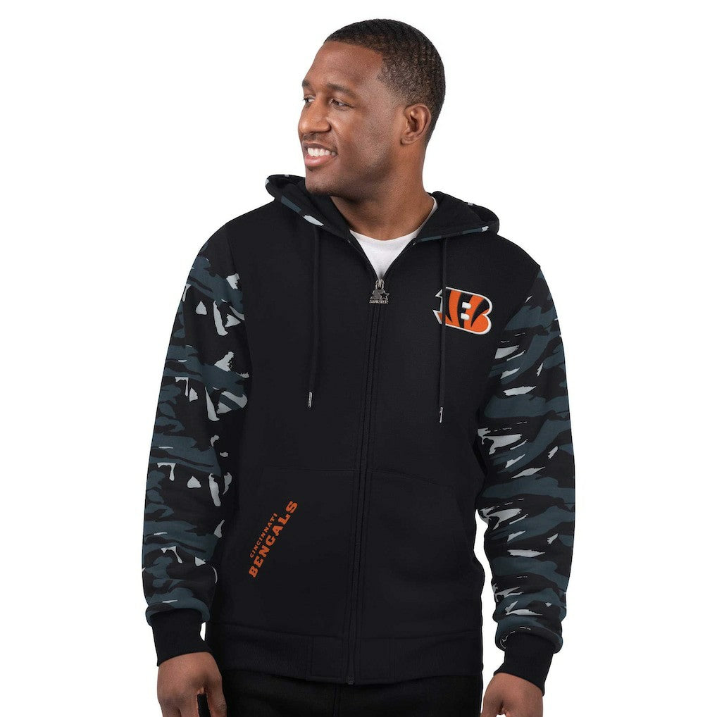 Cincinnati Bengals Starter Thursday Night Gridiron Full-Zip Hoodie Black | NFL