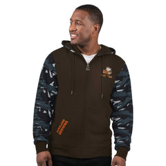 Cleveland Browns Starter Thursday Night Gridiron Vintage Logo Full-Zip Hoodie Brown | NFL