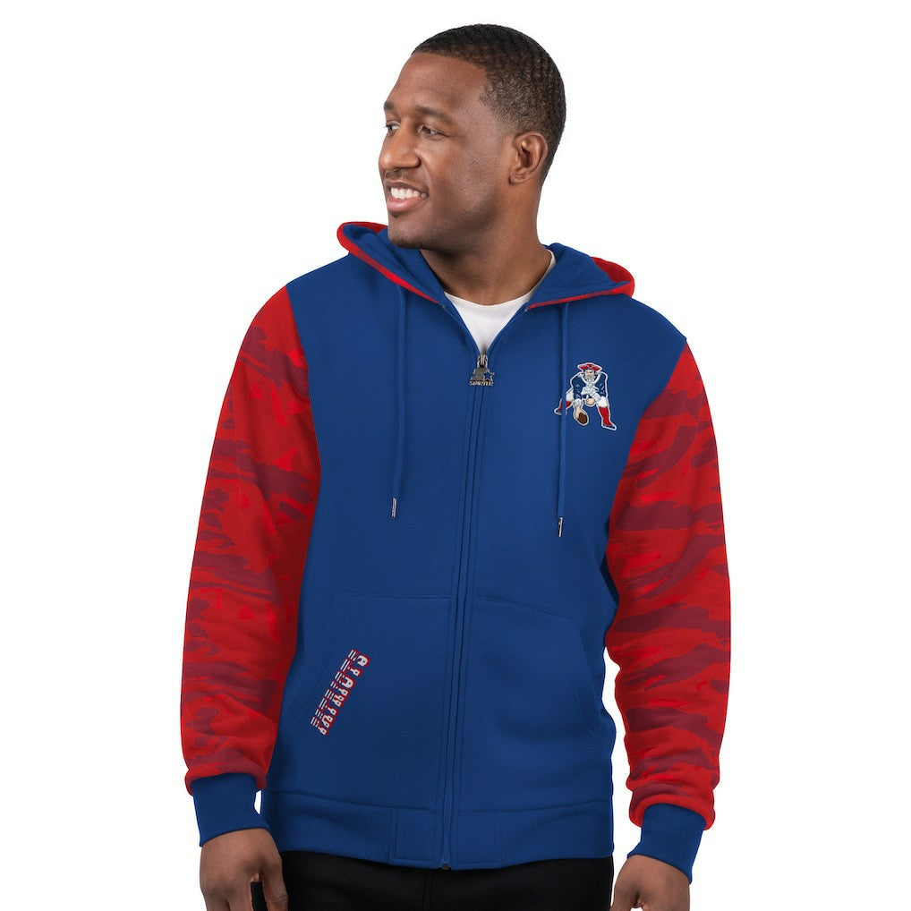 New England Patriots Starter Thursday Night Gridiron Vintage Logo Full-Zip Hoodie Navy | NFL