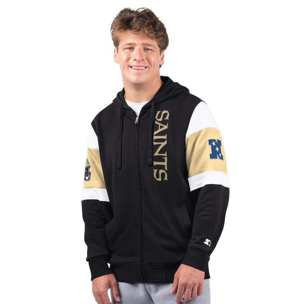 New Orleans Saints Starter Extreme Full-Zip Hoodie Black | NFL