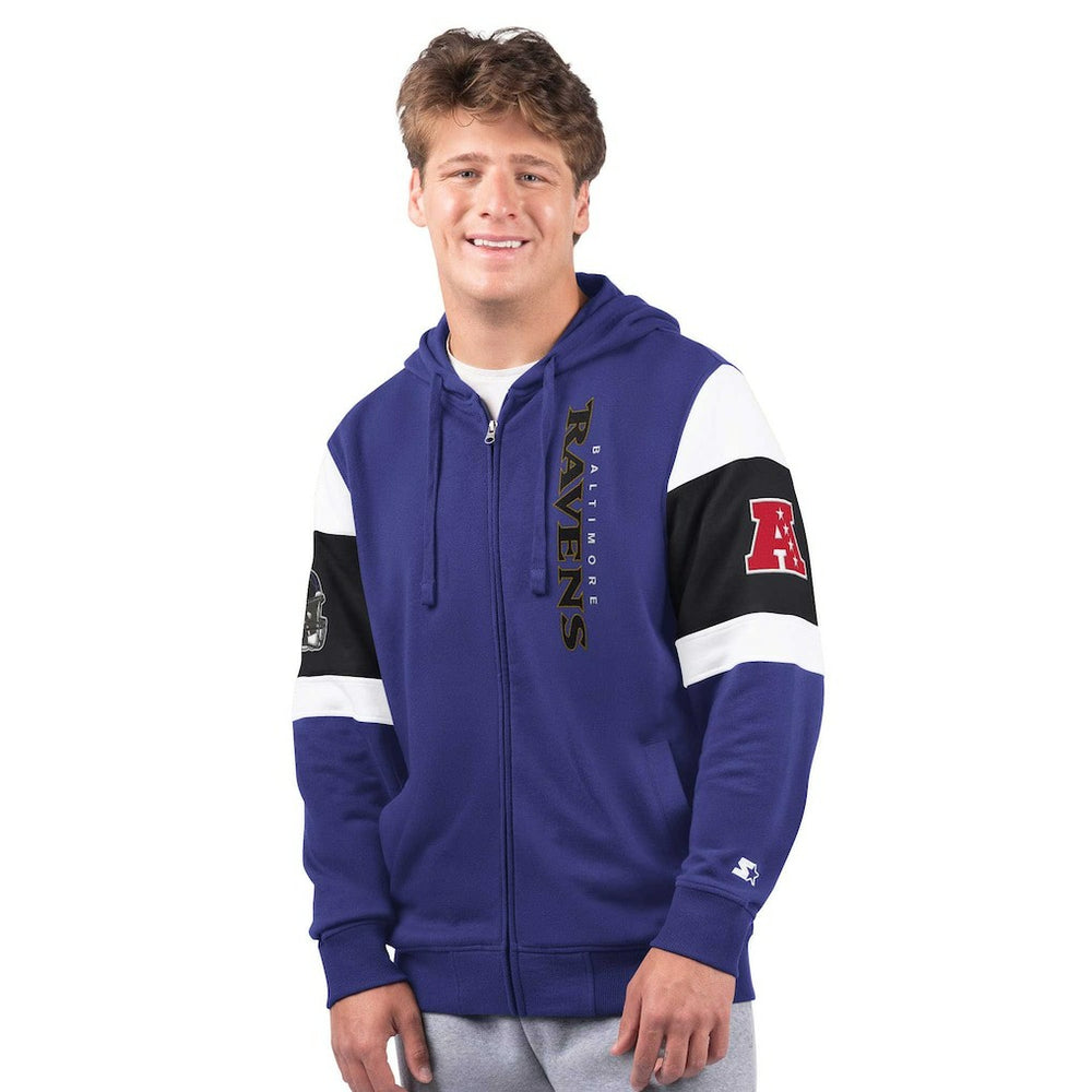 Baltimore Ravens Starter Extreme Full-Zip Hoodie Purple | NFL