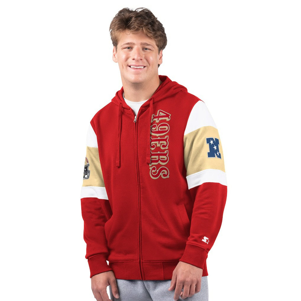 San Francisco 49ers Starter Extreme Full-Zip Hoodie Scarlet | NFL