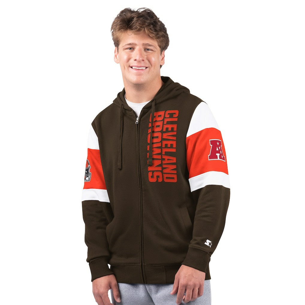 Cleveland Browns Starter Extreme Full-Zip Hoodie Brown | NFL