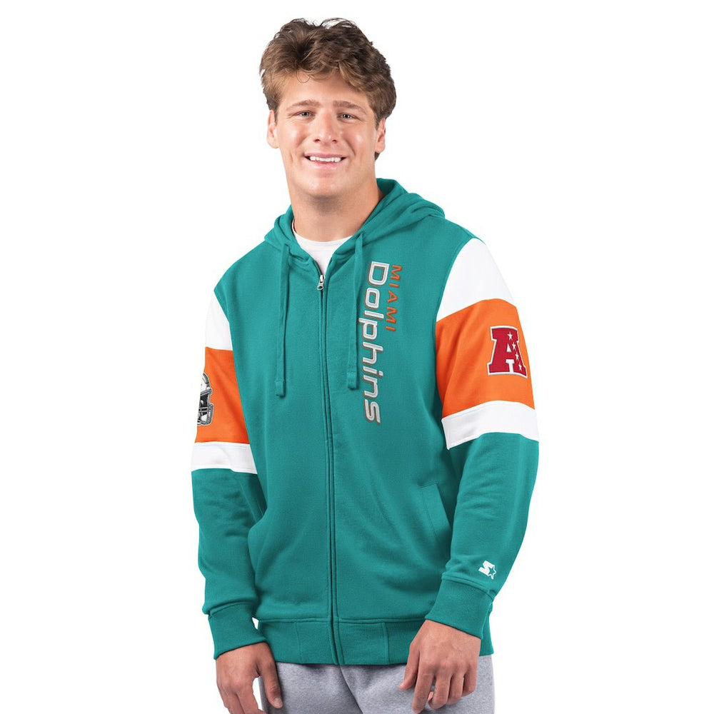 Miami Dolphins Starter Extreme Full-Zip Hoodie Aqua | NFL