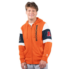 Denver Broncos Starter Extreme Full-Zip Hoodie Orange | NFL