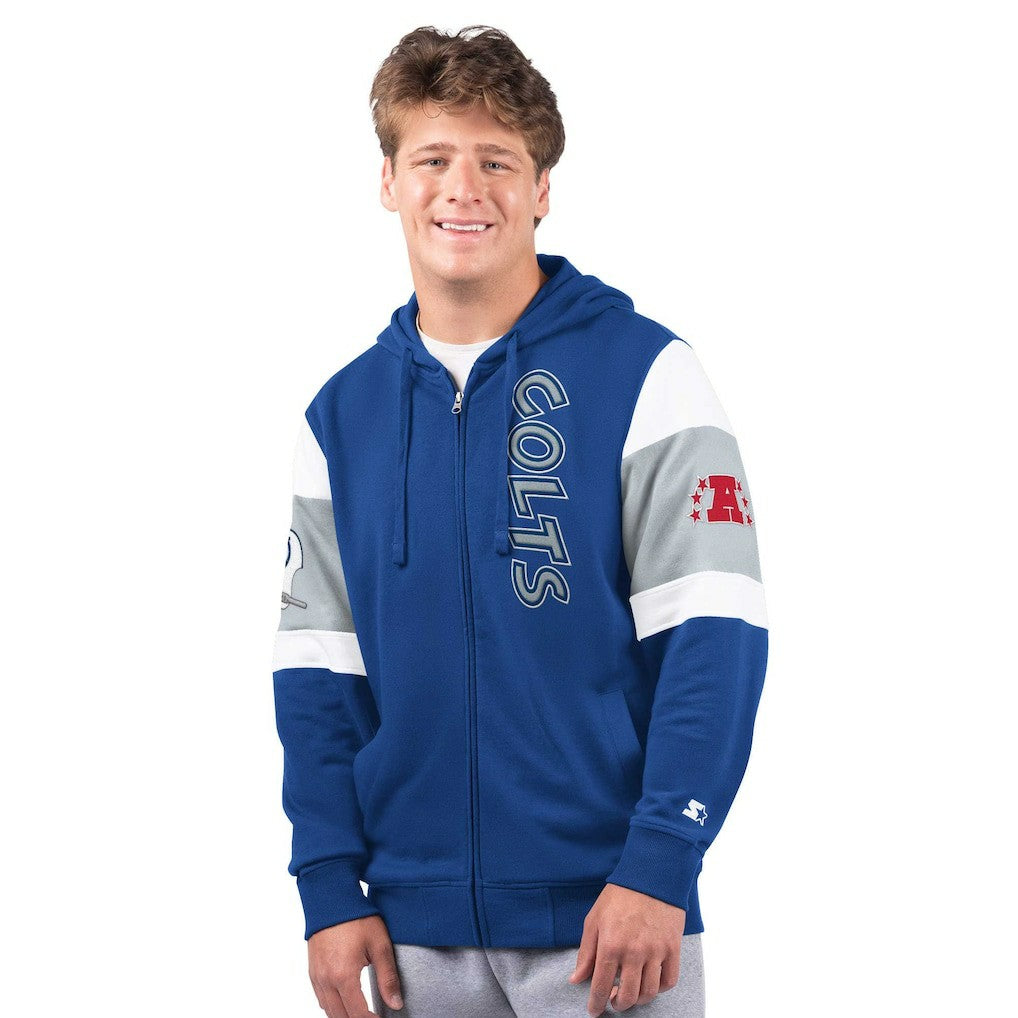 Indianapolis Colts Starter Extreme Vintage Logo Full-Zip Hoodie Royal | NFL