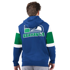 Seattle Seahawks Starter Extreme Vintage Logo Full-Zip Hoodie Royal | NFL
