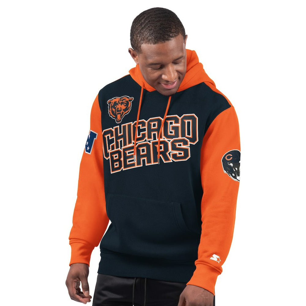 Chicago Bears Starter Extreme Pullover Hoodie Navy | NFL
