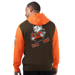 Cleveland Browns Starter Extreme Vintage Logo Pullover Hoodie Brown | NFL