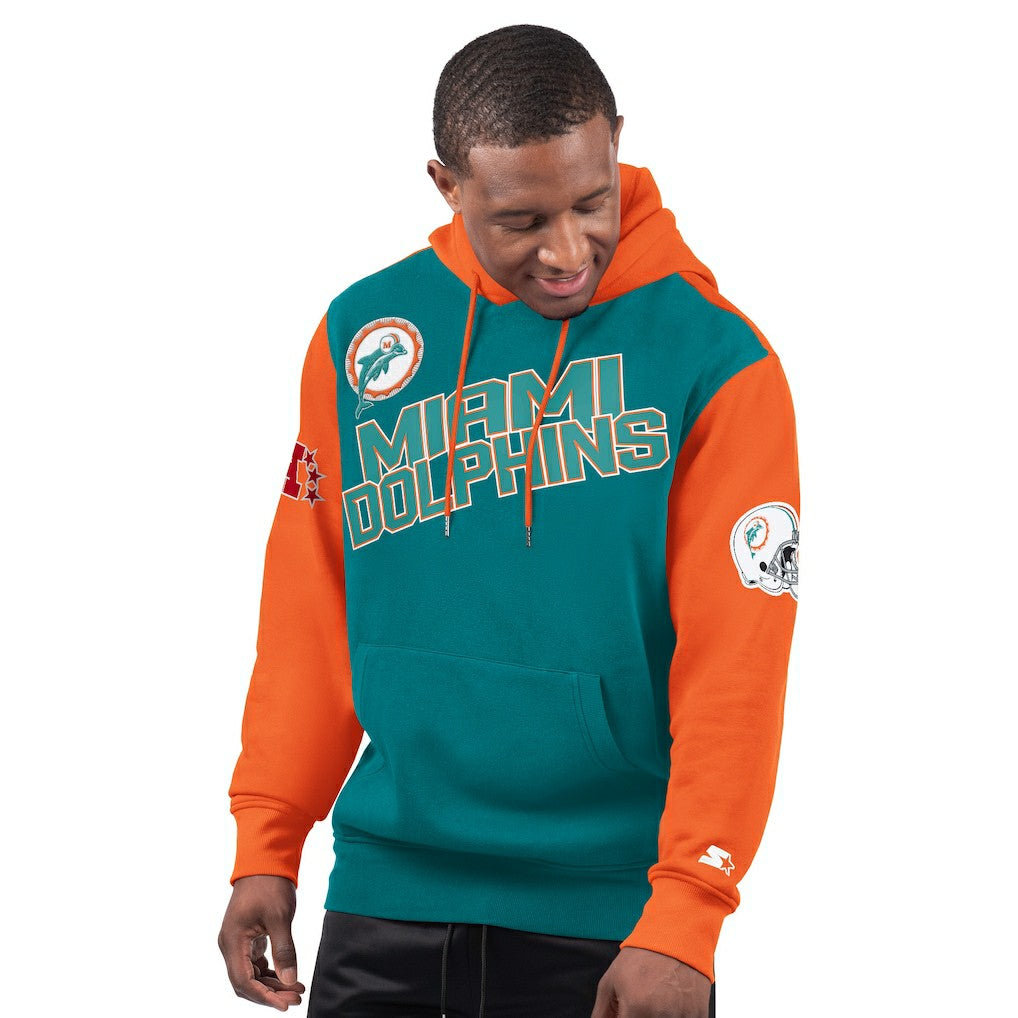 Miami Dolphins Starter Extreme Vintage Logo Pullover Hoodie Aqua | NFL