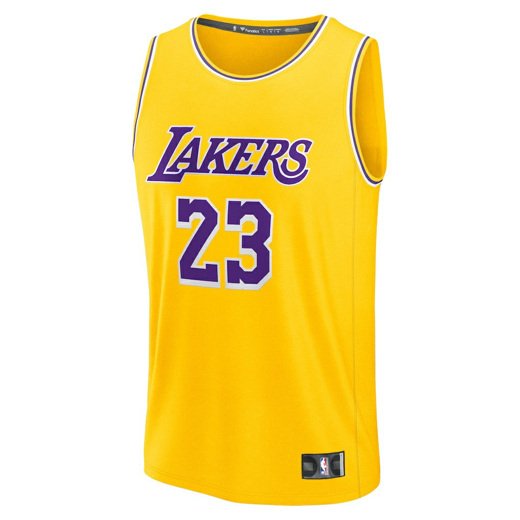 LeBron James Los Angeles Lakers Fast Break Replica Jersey Icon Edition Gold - NBA