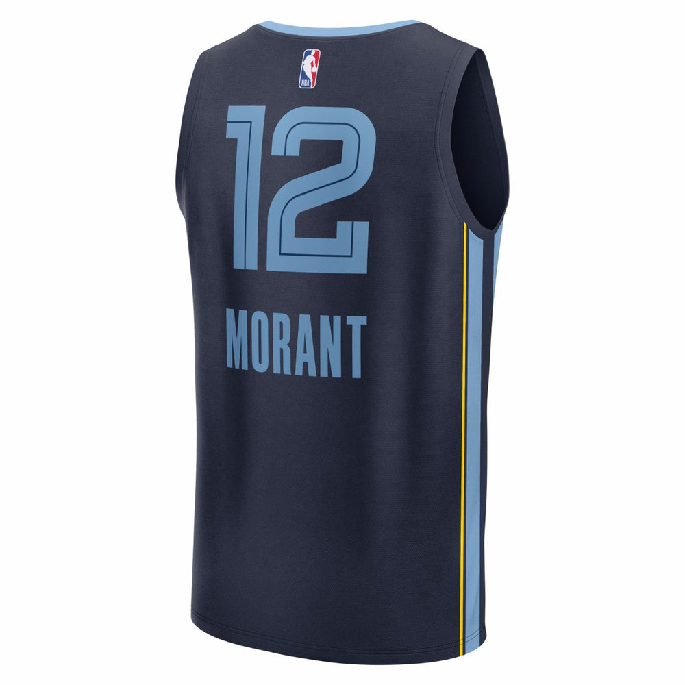 Ja Morant Memphis Grizzlies Fast Break Replica Player Jersey Icon Edition Navy - NBA